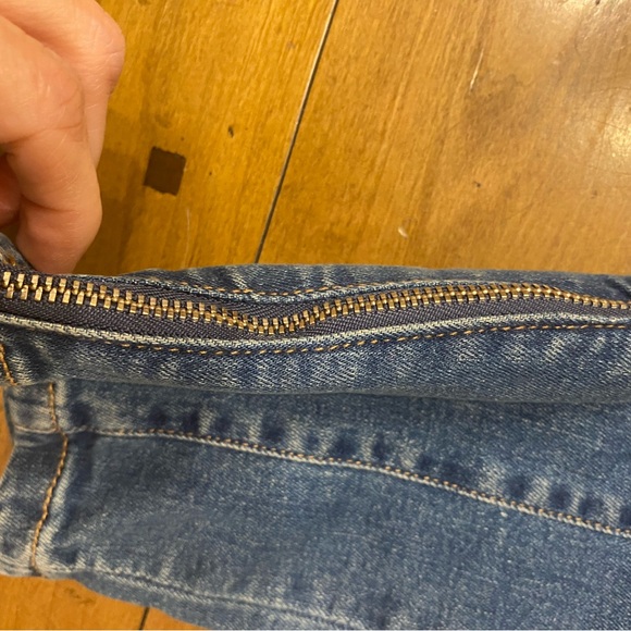 Free People NWT Bella Moto Mid Rise Skinny Jeans Zipper ankles blue Sz 26 $128 - Picture 12 of 13
